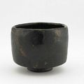 Black Raku ware tea bowl, Momoyama period, late 16th century, Japan, Kyoto prefecture, Kyoto