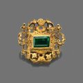 A Renaissance Colombian Emerald-Set Gold Jewel Recovered from the Shipwrecked Spanish Galleon Nuestra Señora de Atocha 