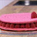 Le macaron géant framboise et pistache de Delphine (Le meilleur pâtissier)