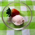 Glace à la fraise et au mascarpone (sans oeufs)