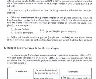 Lecture expliquée de la leçon 1 (Livret 3) : «Les types de phrase »