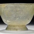 A Greek Pale Green Glass Skyphos Hellenistic Period, Circa Late 2nd-Early 1st Century B.C. 