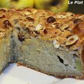 Gros gâteau pommes et noisettes