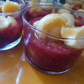 Billes de melon sauce framboises