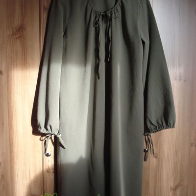 Robe en tissu froissé