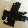 A1388 : Gants tissu noirs 60's