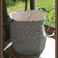 Maxi sac à linge et petite corbeille assortie