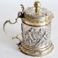 Rare chope en argent partiellement doré, Augsburg, 1697
