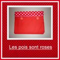 ♥ Pochette rouge et pois ♥