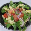 Salade de pâtes au saumon fumé