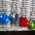 Boucles d'oreilles en verre 