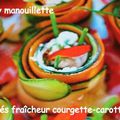 Roulés fraîcheur courgette-carotte