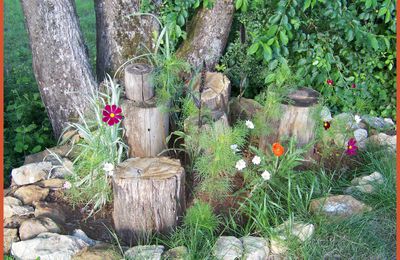 Aménagement du jardin "Coin troncs"