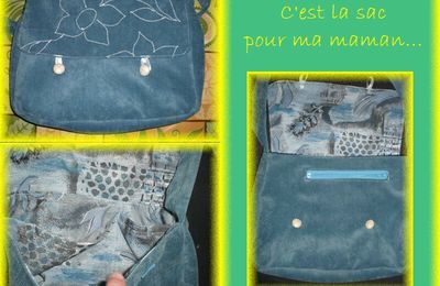 Le sac en velour pour ma maman...