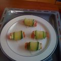 ROULES DE COURGETTE AU BACON