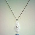 Collier oriental oeil de chat bleu