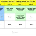 Programme fin 2012