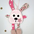 Porte-clés lapin rose