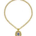 Gold, Sapphire, Peridot and Enamel Pendant-Necklace, Louis Comfort Tiffany - Sotheby's