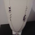 REF 1450 : Collier Mikado mitsi violet (COMMANDE)