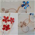 DIY : Création de  fleurs en fil de  cuivre/fer et vernis  à ongle... 