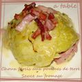 LE CHOU DANS TOUS SES ETATS : FARCIS AUX POMMES DE TERRE, SAUCE AU FROMAGE