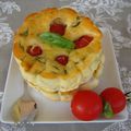 Mini clafoutis aux tomates cerises-ricotta et basilic