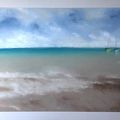 Week end à Dieppe - Pastel sur pastelmat - 30 cm x 4O cm 