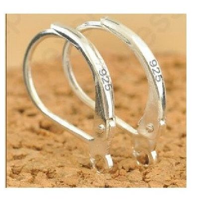Lot de 50 dormeuses supports de boucles d'oreilles en argent 925