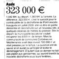 323 000 euros -- blocus