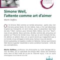 Simone Weil, l'attente comme art d'aimer : conférence 31 mars à 15h