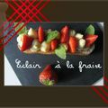 Eclairs aux fraises de Christophe Adam