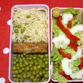 bento tout vert (avec une pointe de rouge...)