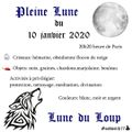 Pleine lune du 10 janvier 2020 - Lune du Loup