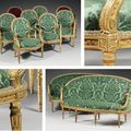 Rare mobilier de salon. Attribué à Jean Baptiste Claude Sené. Epoque Louis XVI 