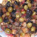 Salade d'aubergines et olives au micro-onde