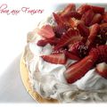 Pavlova aux fraises et zestes de citron