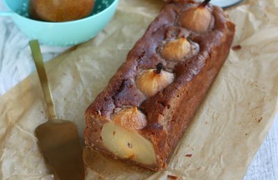 Cake crème de marrons-poire Angélys {recette} #aplv #vegetarien #vegan #sansoeufs #sanslactose