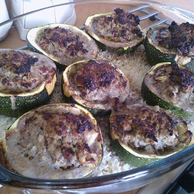 Courgettes rondes farcies