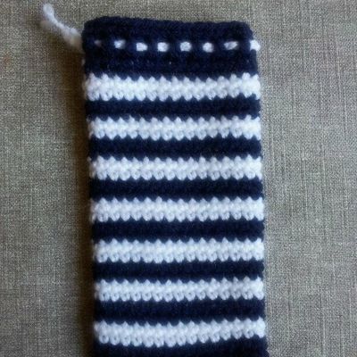 Etui à lunettes à rayures marines #ELR0000144