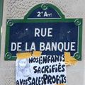 "Ministère de la crise du logement" - Rue de la Banque