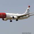 Aéroport: Barcelone (SP) El Prat ( LEBL): Norwegian Air Shuttle: Boeing 737-8JP(WL): LN-DYC: MSN:39164/3196. Livery "MAX MANUS".