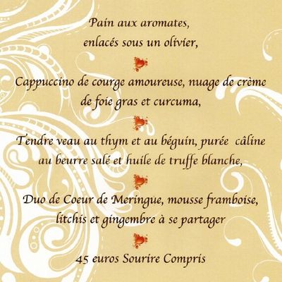 MENU DE LA SAINT VALENTIN 2015 EN TOUTE SIMPLICITÉ