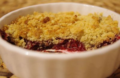 crumble framboise chocolat