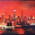 NEW-YORK ROUGE TOILE MODERNE