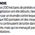 Incendie dans l'Aude