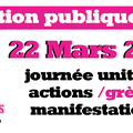 Tous et toutes en grèves le 22 mars dans la fon,ction publique et dans l'éducation nationale !