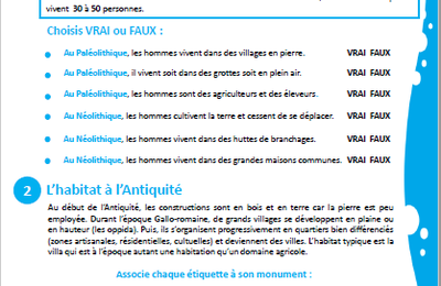 QLT - programmes 2018 - CE2 - Repérer et situer quelques événements dans un temps - Evolution de l'habitat 