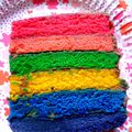 Le rainbow cake (prendre l'anniversaire du rat gondin comme prétexte pour me faire plaisir)