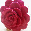 Bague en fimo "ROSE" 2